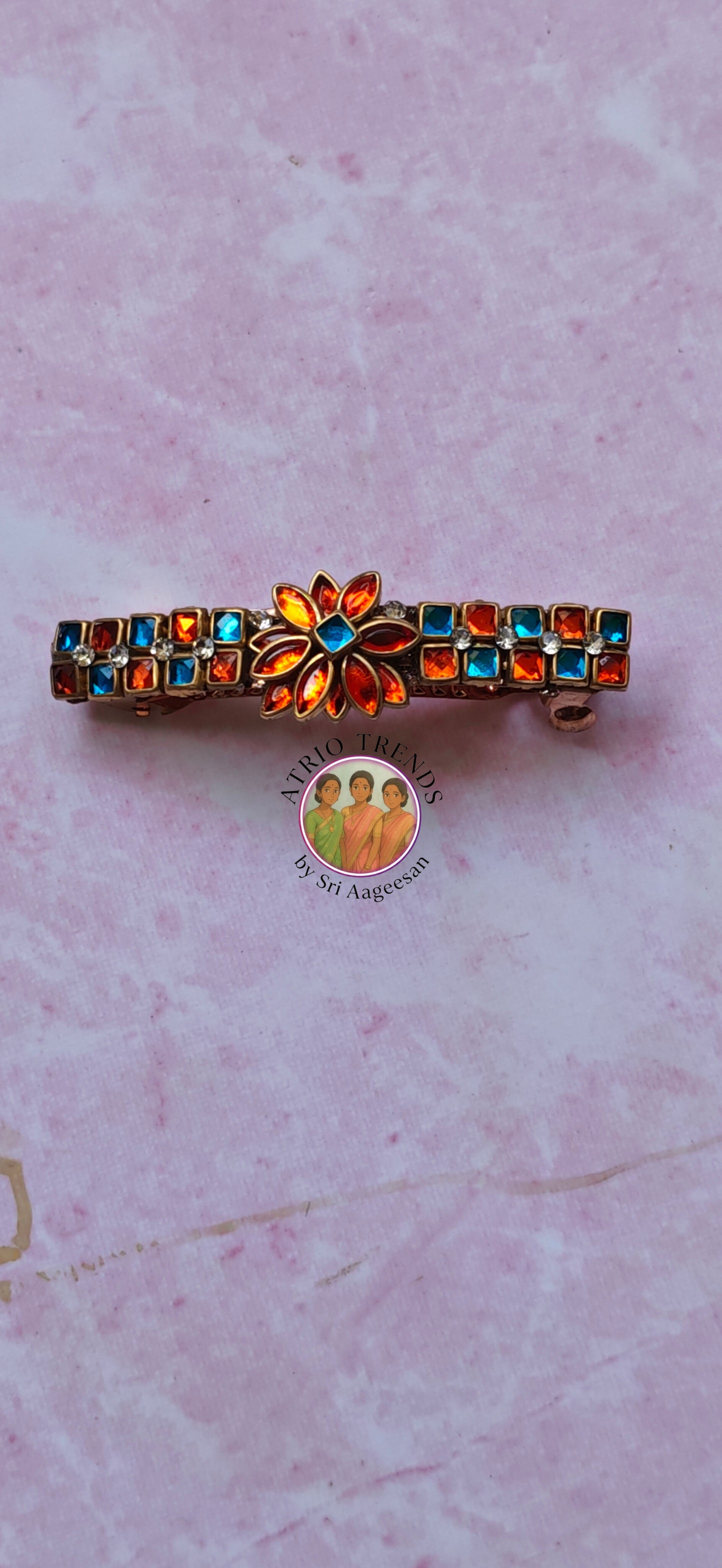 trending kundan hair clips