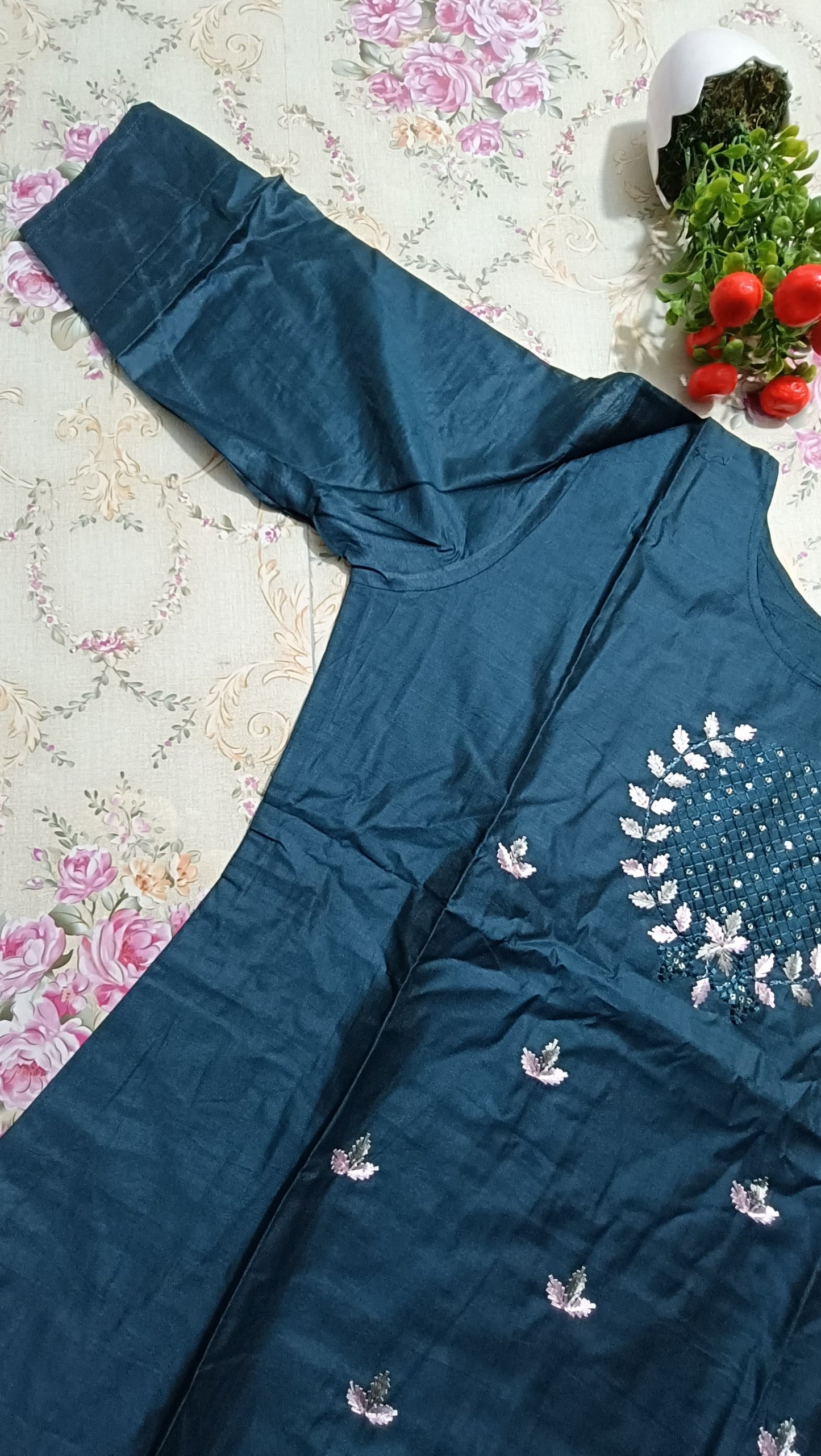 muslin silk kurti