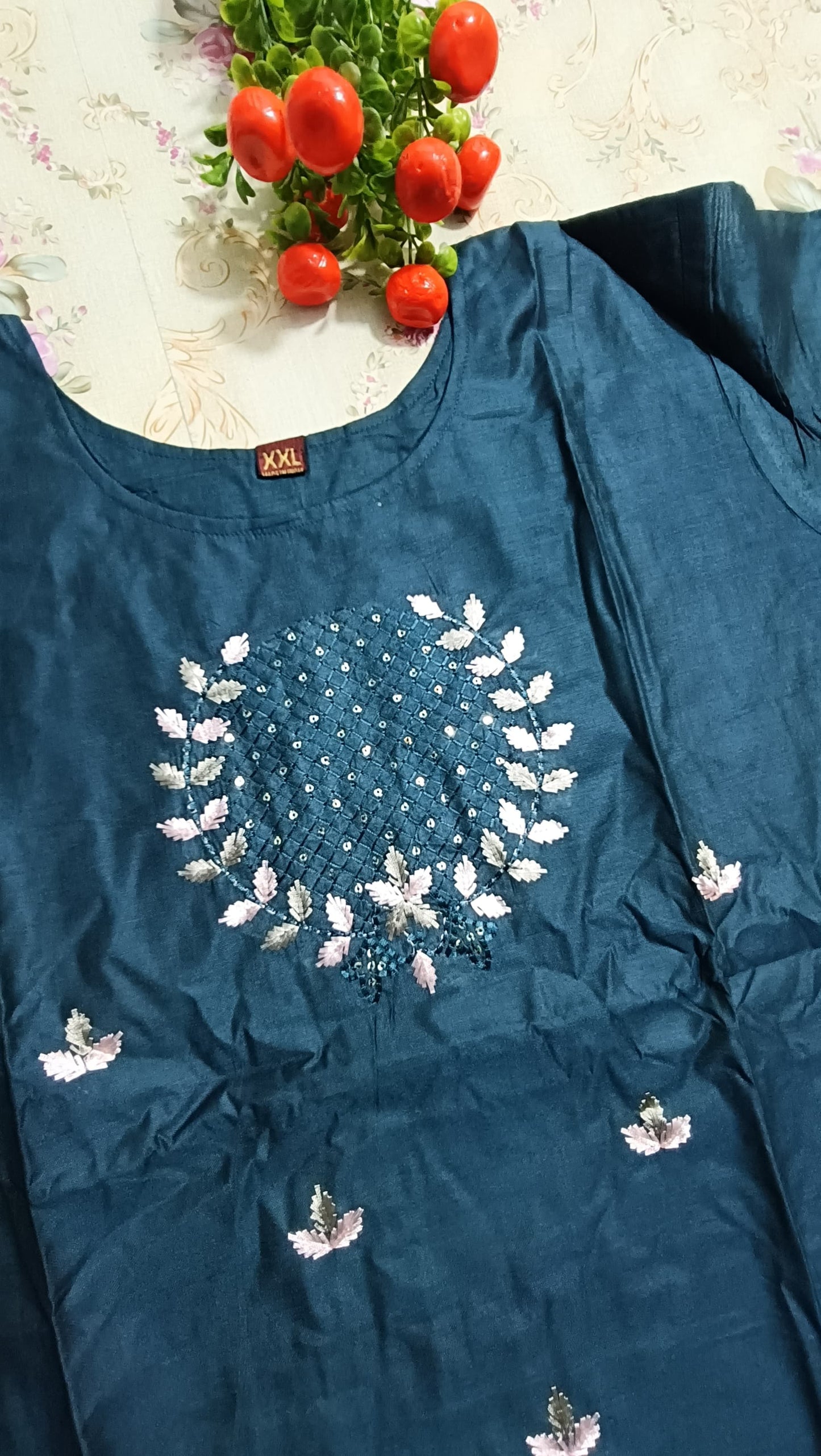 muslin silk kurti
