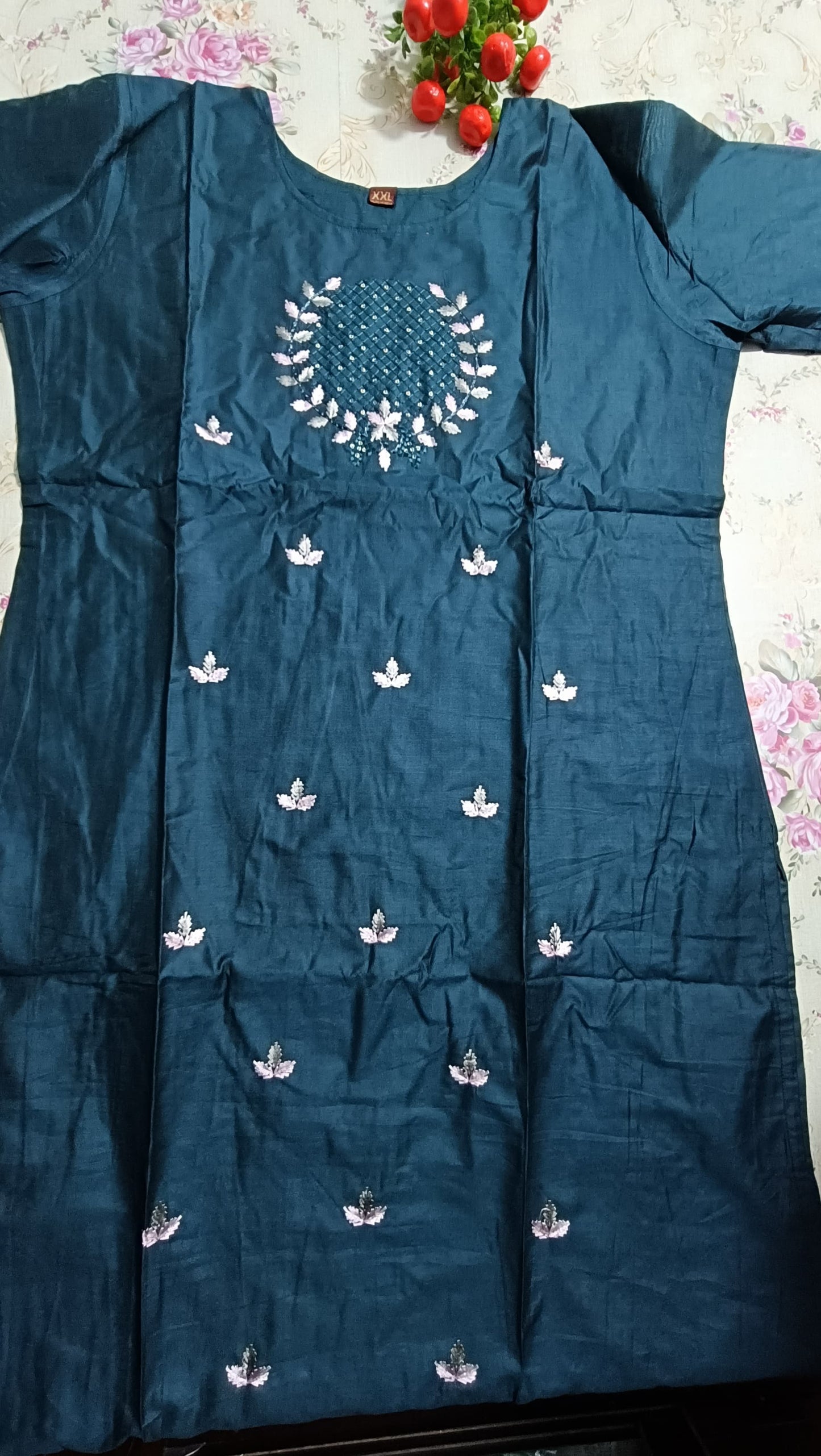 muslin silk kurti