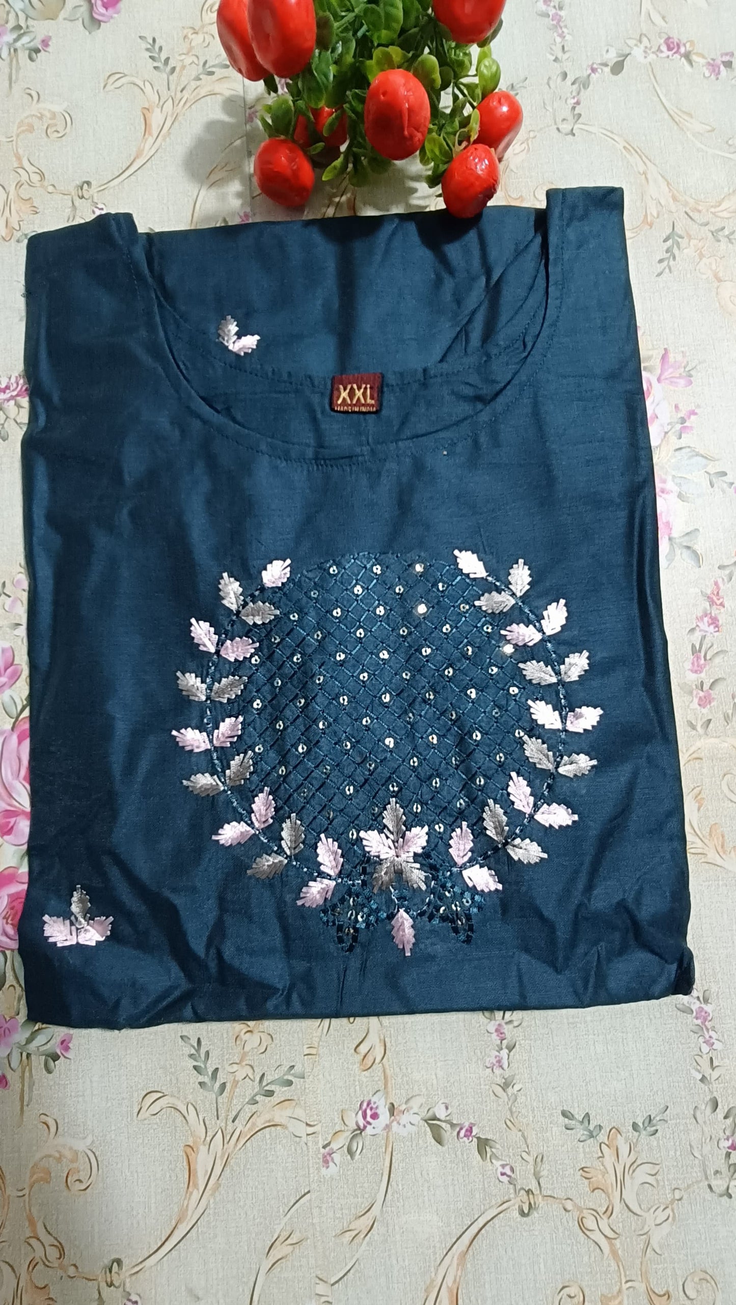 muslin silk kurti
