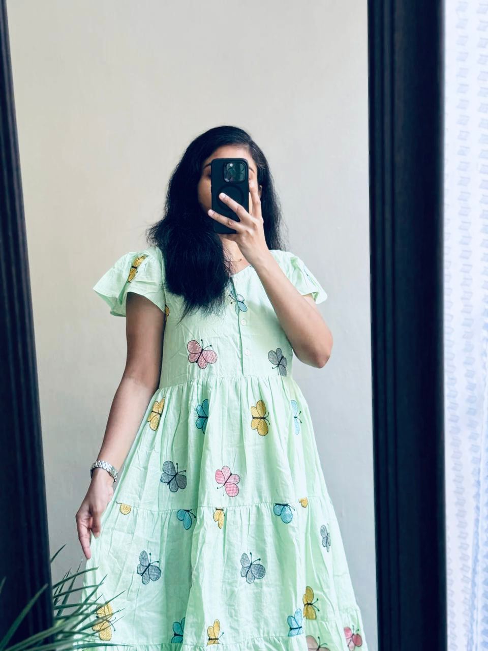 butterfly maska cotton maxi frock