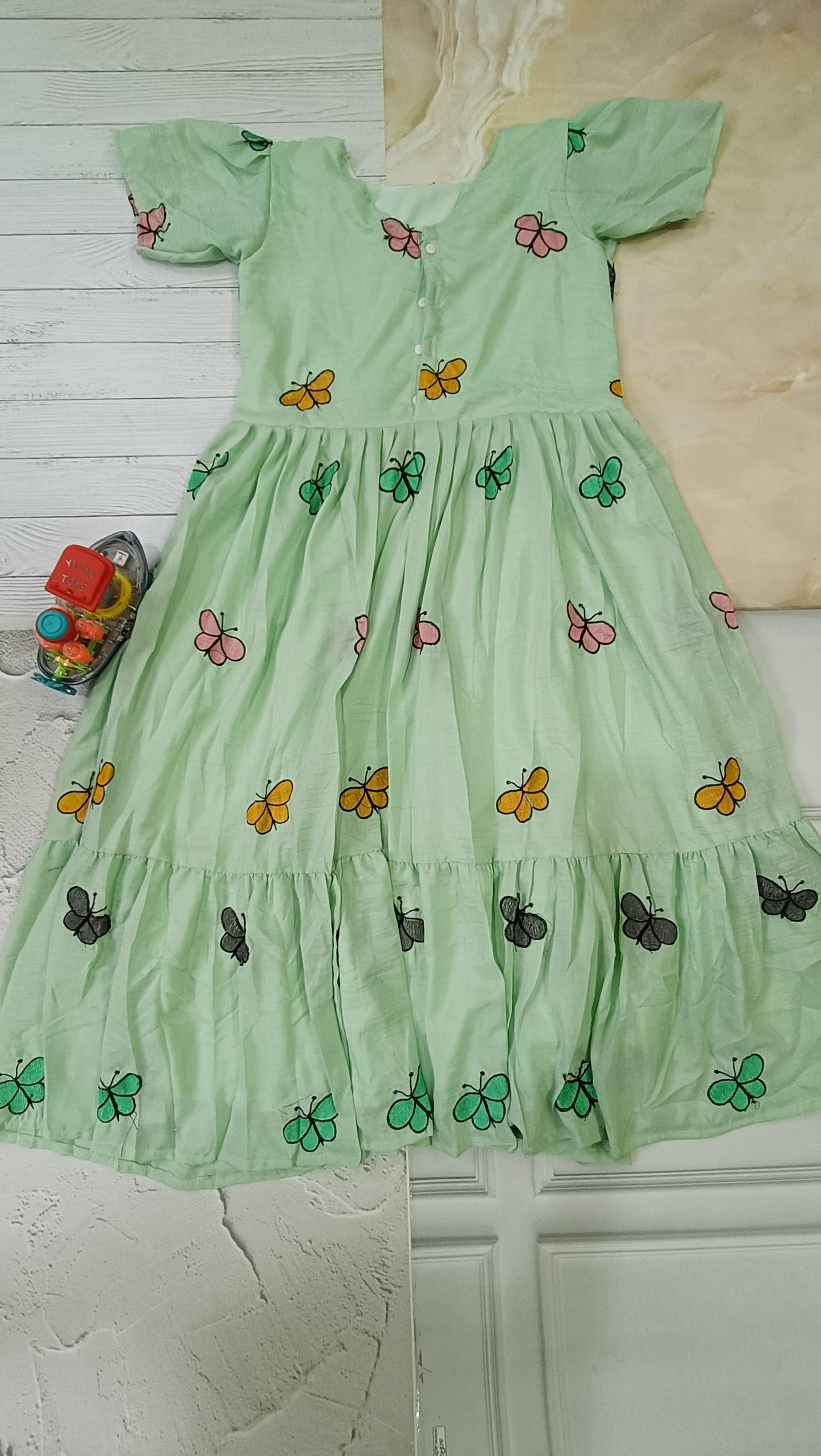 butterfly maska cotton maxi frock