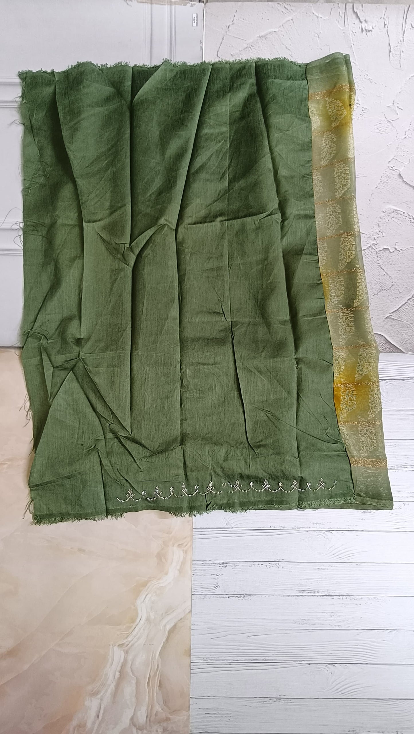 light green designer saree