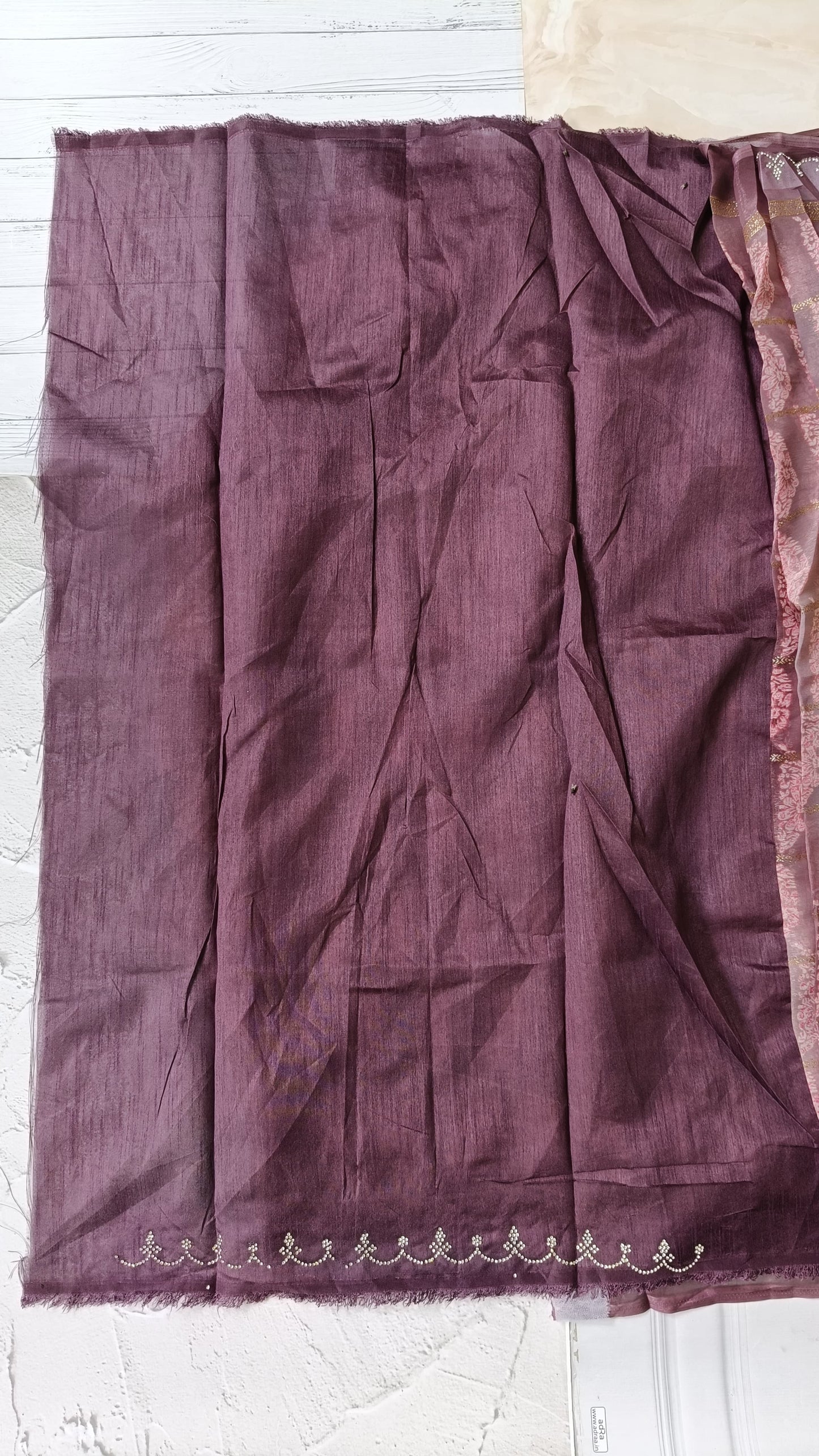 light purple designer saree