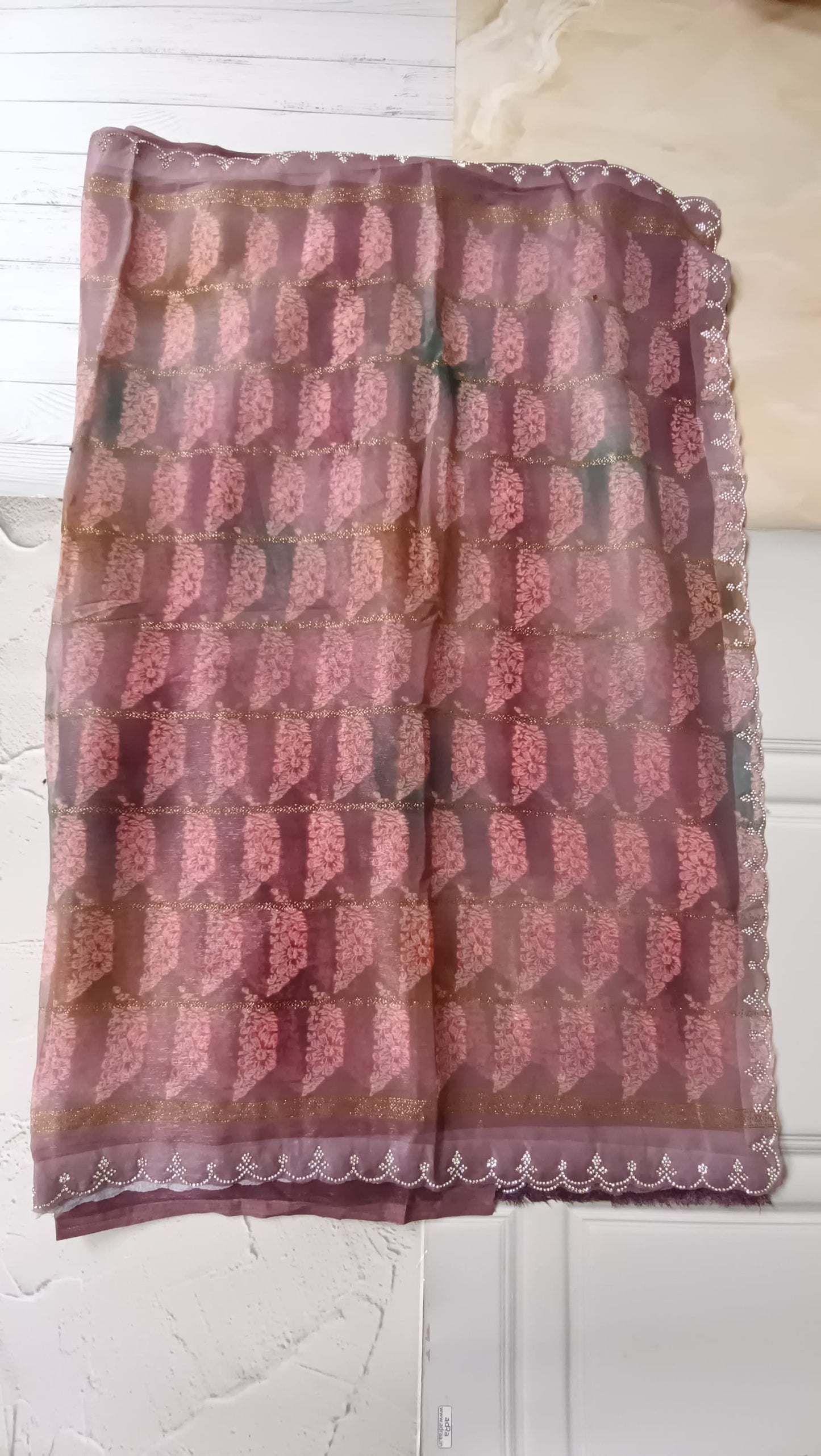 light purple designer saree