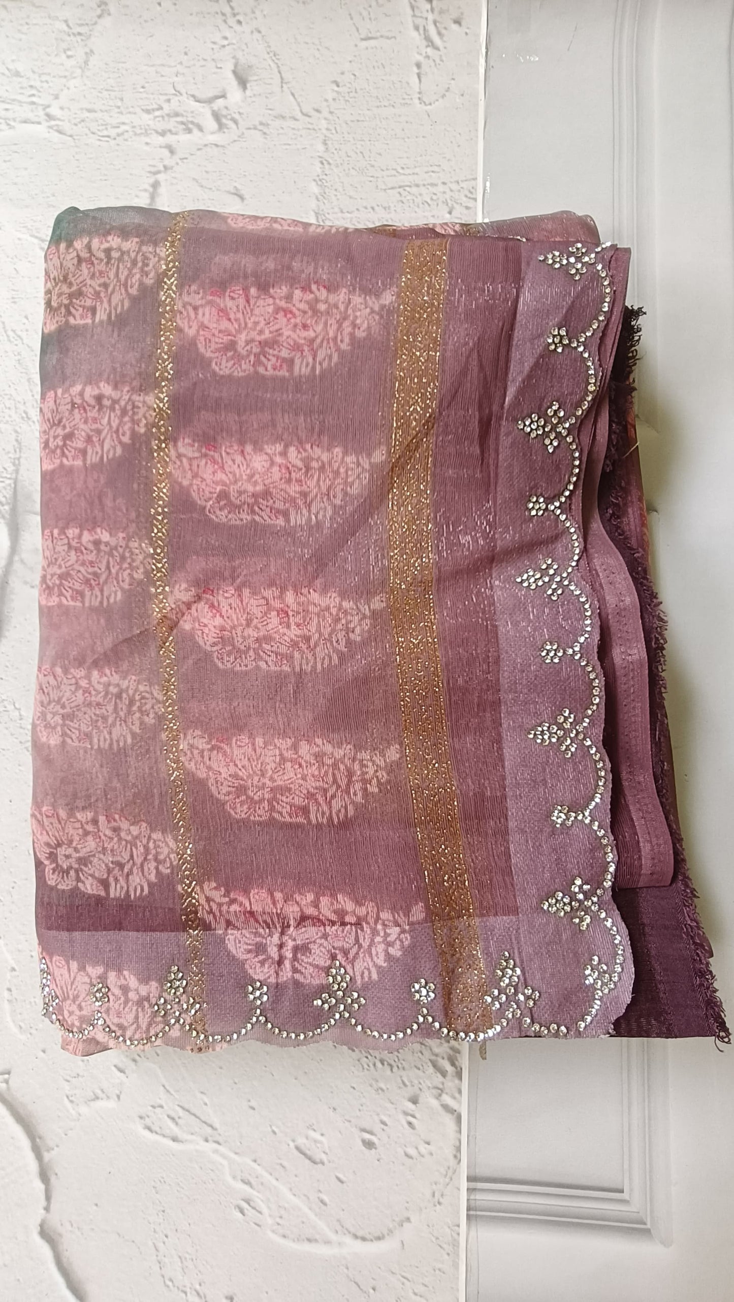 light purple designer saree