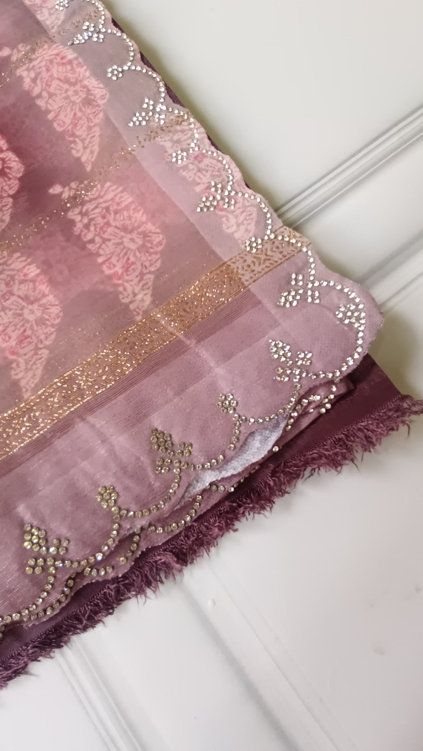 light purple designer saree