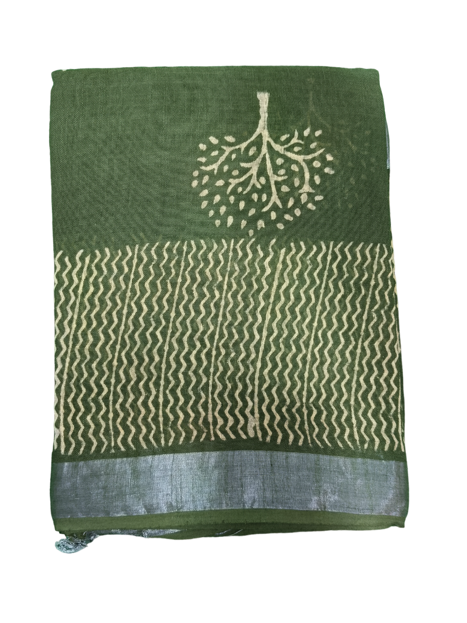 bagru cotton linen saree