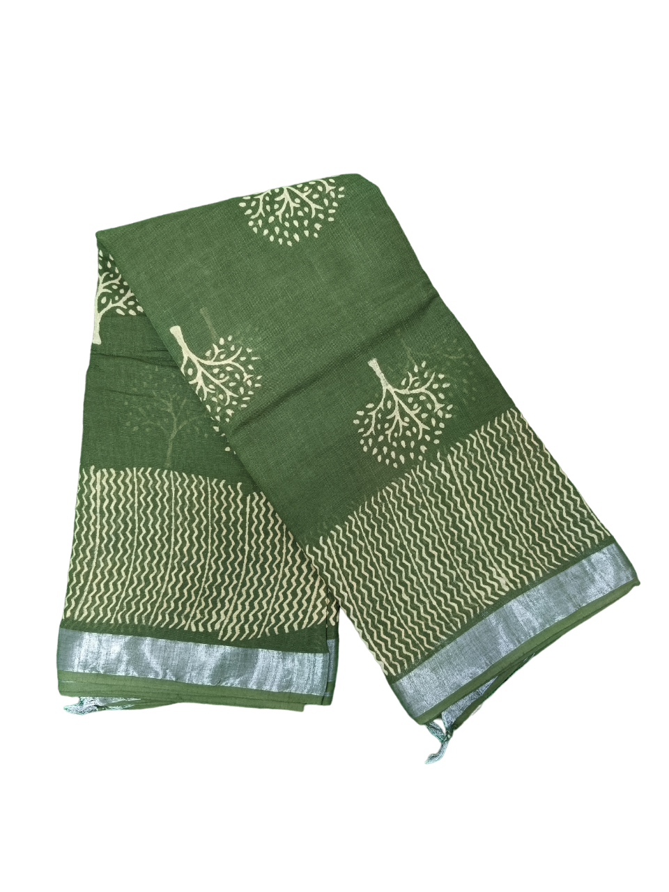 bagru cotton linen saree