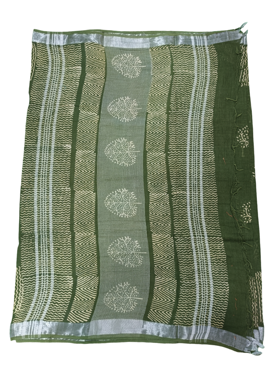 bagru cotton linen saree