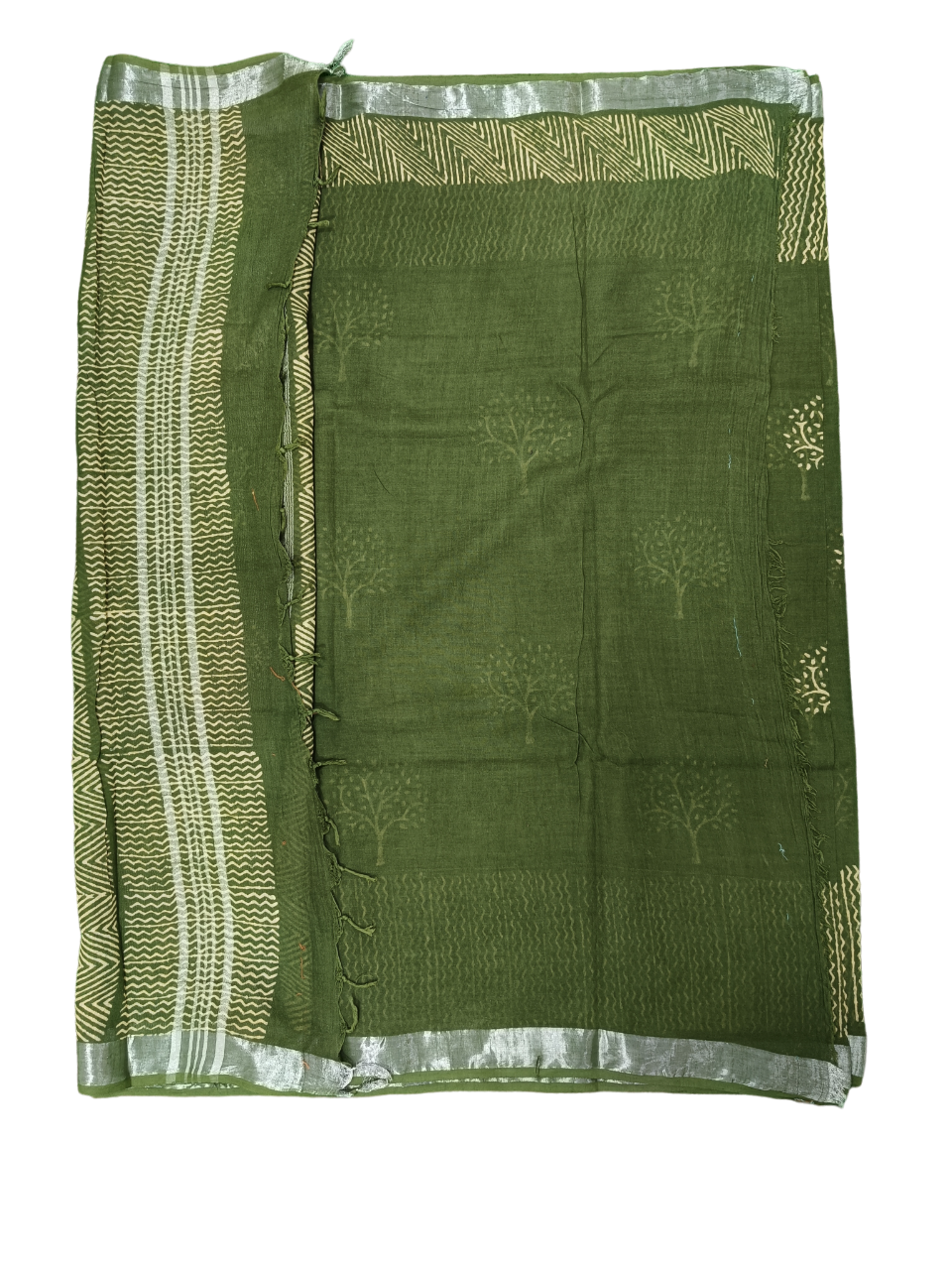 bagru cotton linen saree