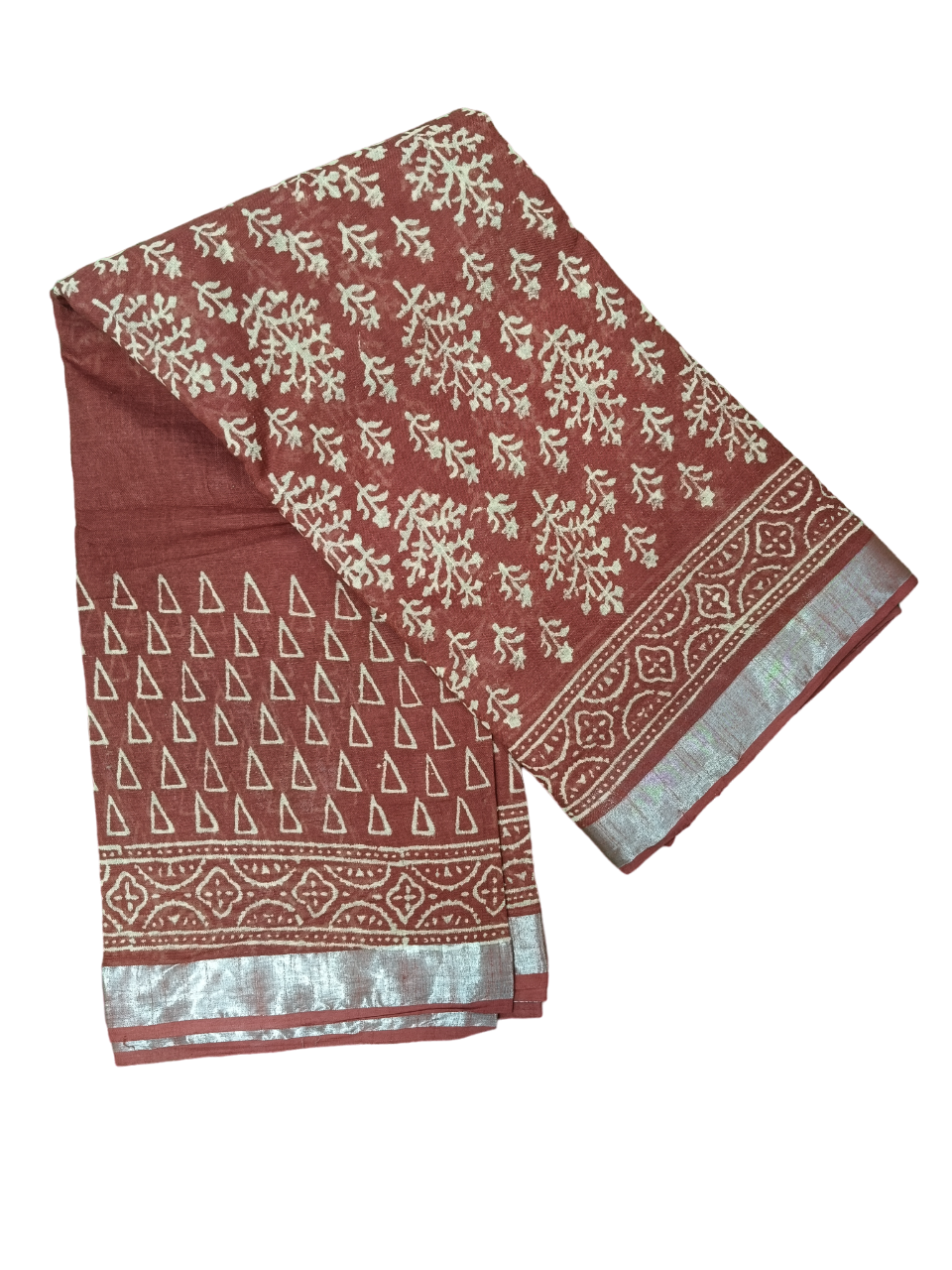 bagru cotton linen saree