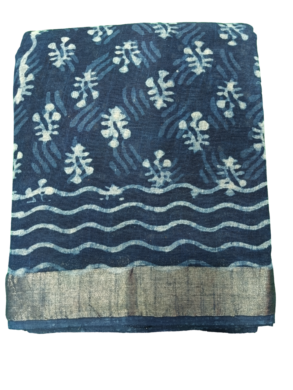 bagru cotton linen saree