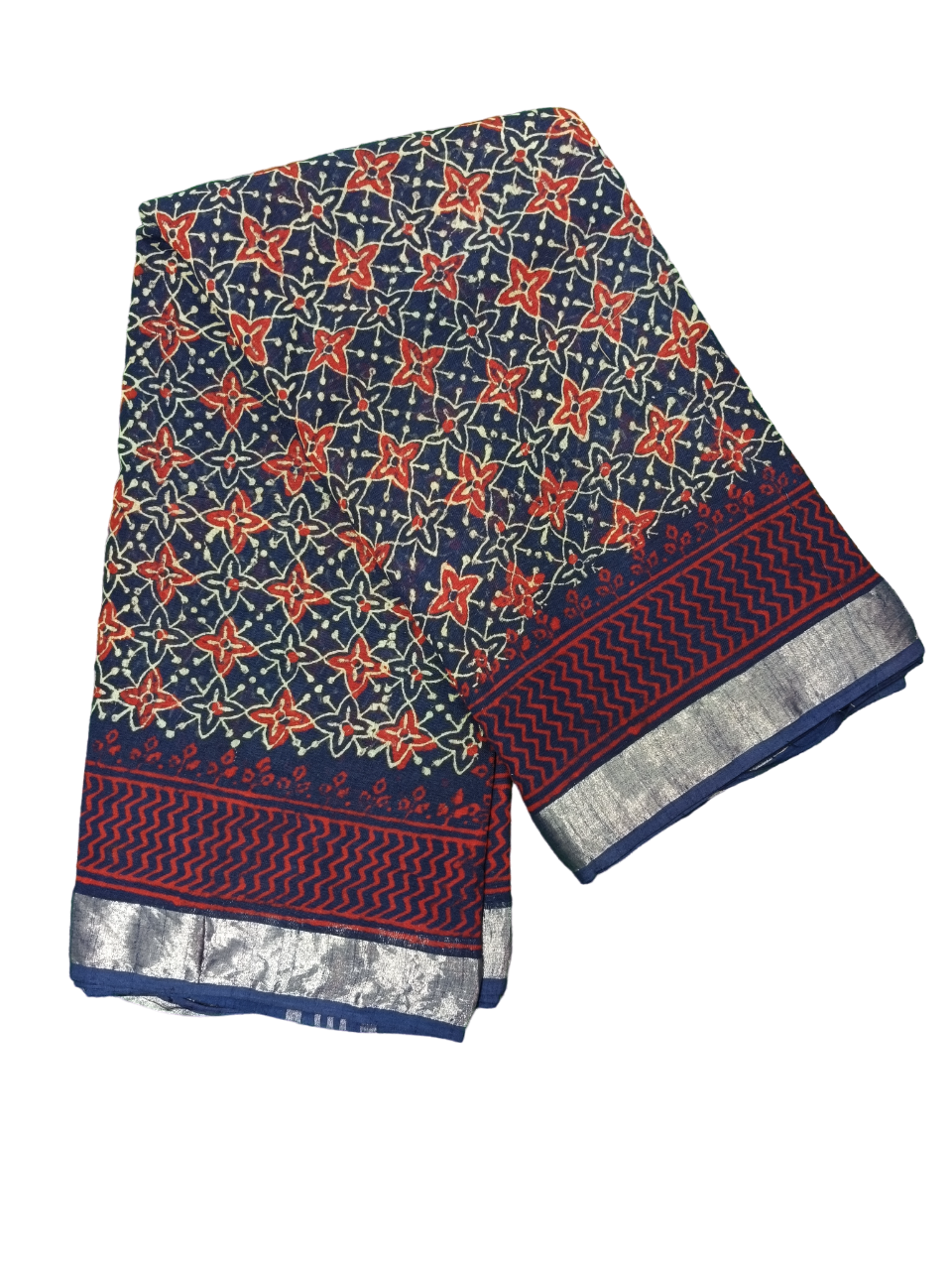 bagru cotton linen saree