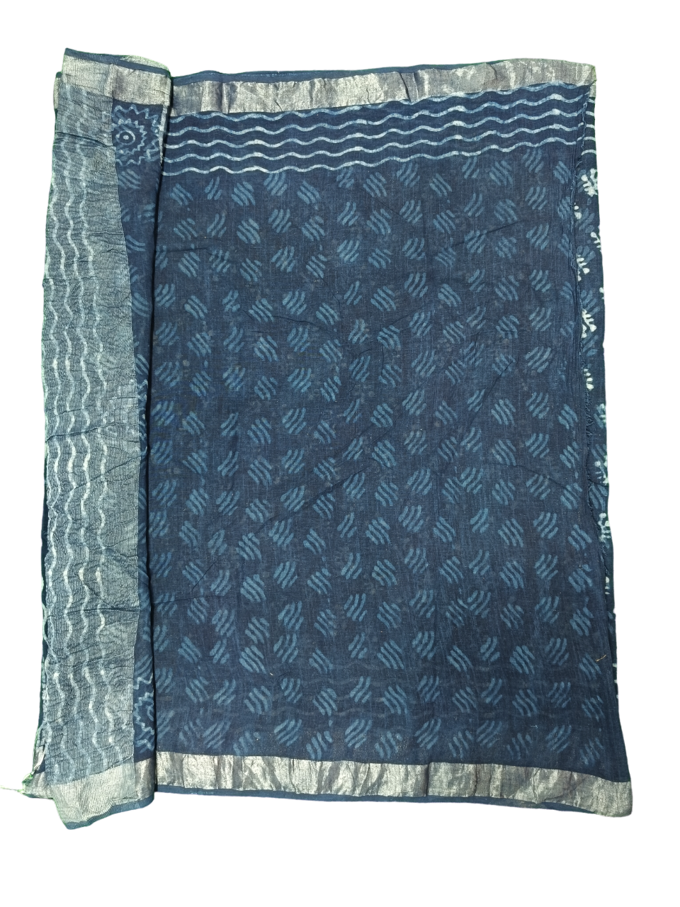 bagru cotton linen saree
