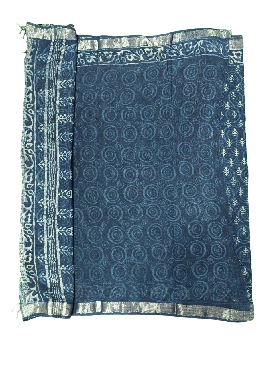 bagru cotton linen saree