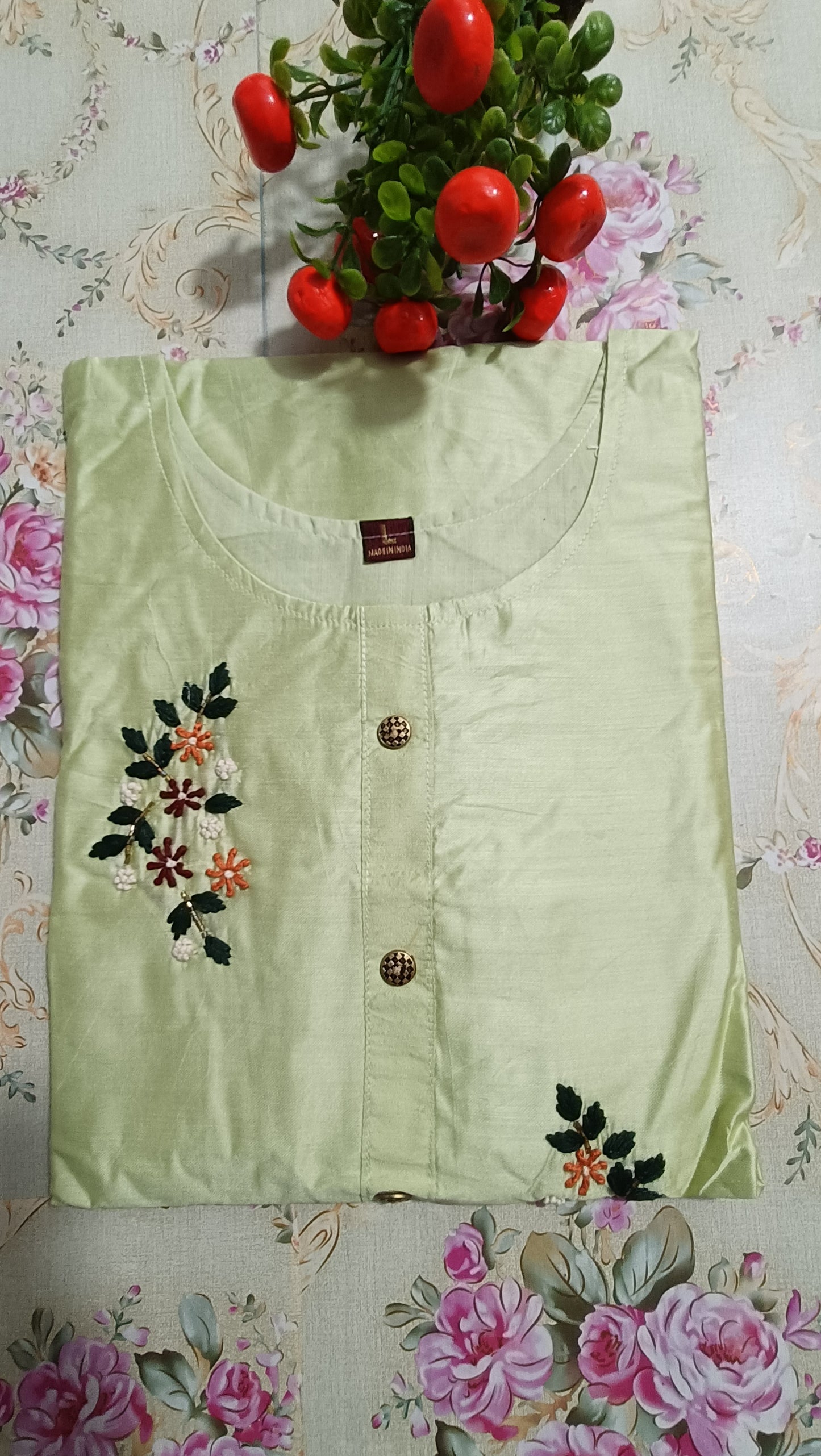 muslin silk kurti
