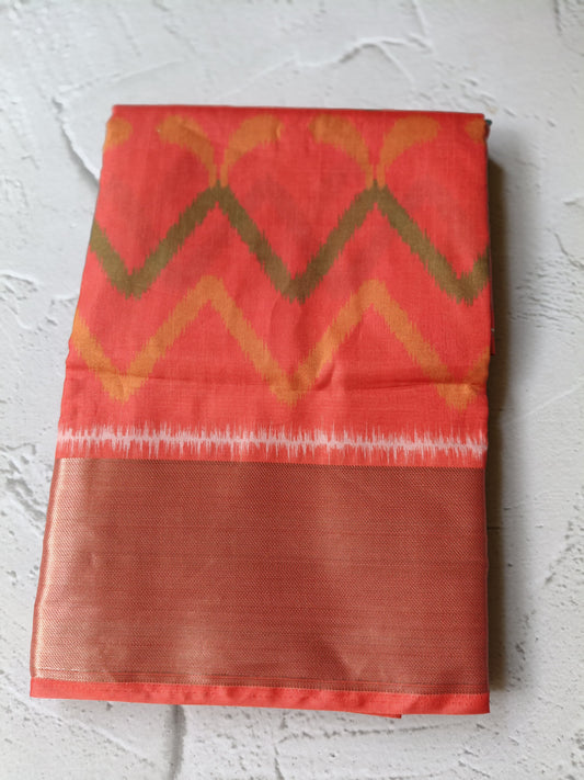 Buy lite weight Ikkat Dola Soft Silk Sarees Online
