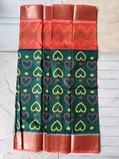 Lightweight Ikkat Dola Soft Silk Saree – Elegant Daily & Festive Wear