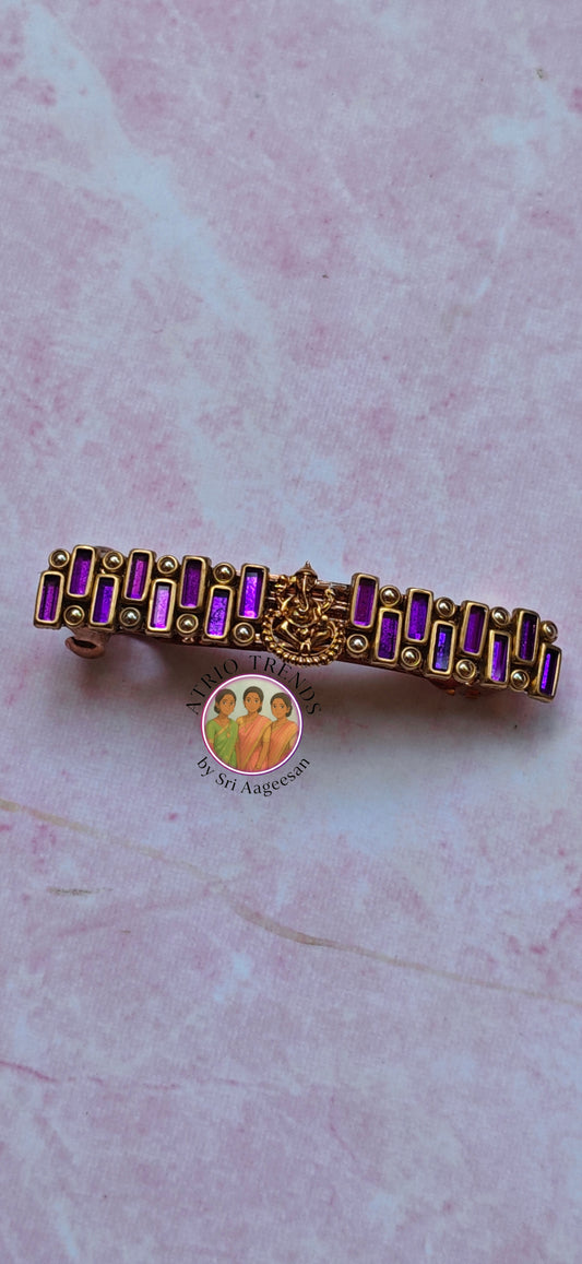Purple Stone Hair Clip for Women