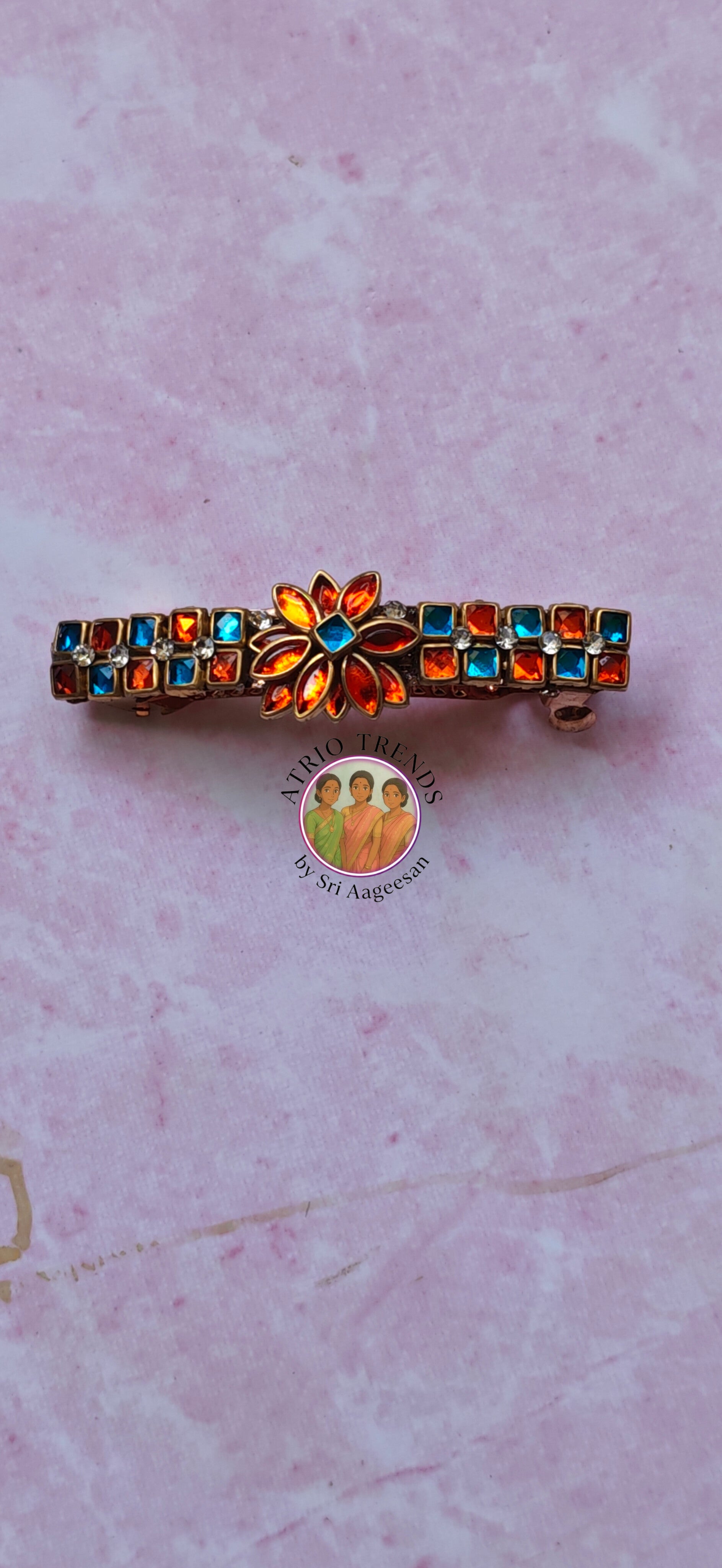trending kundan hair clips 