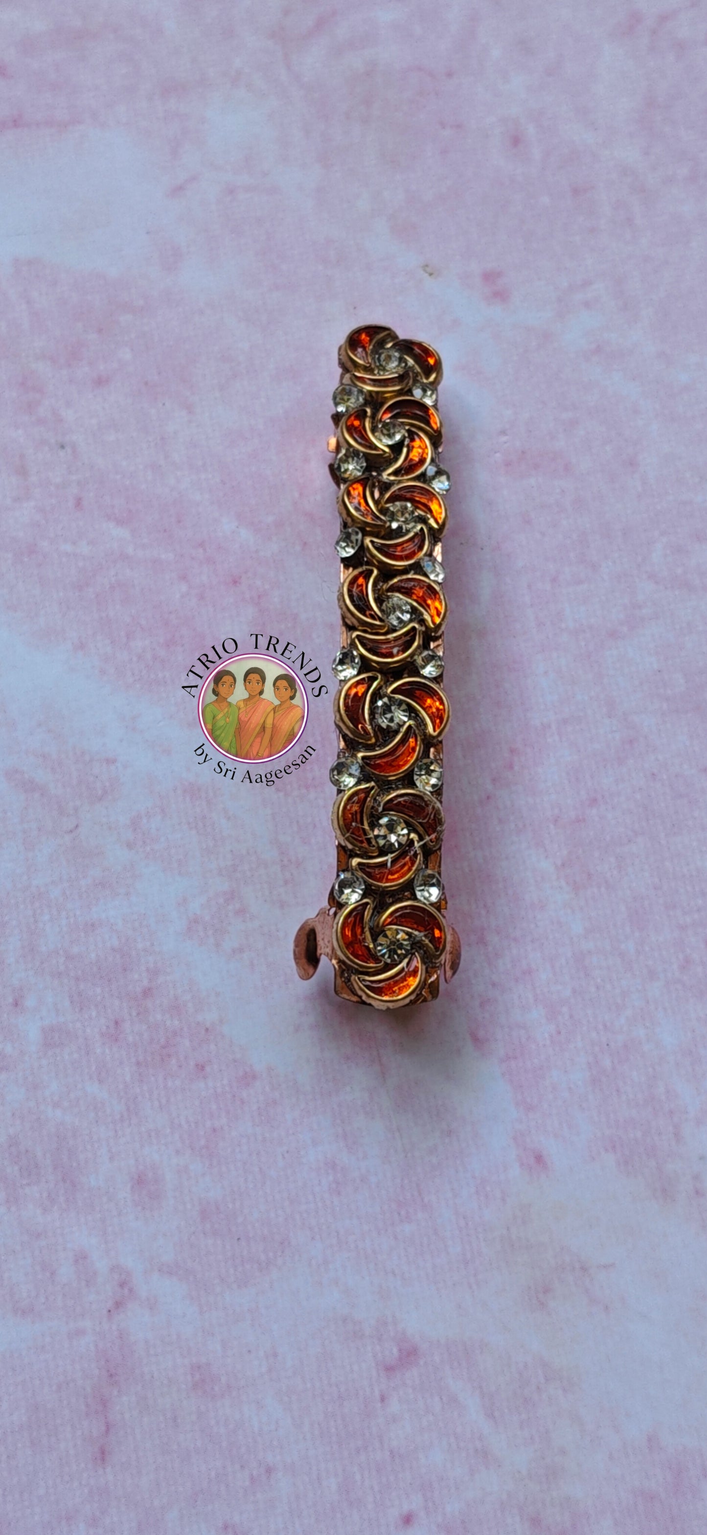 kundan hair clip handmade 