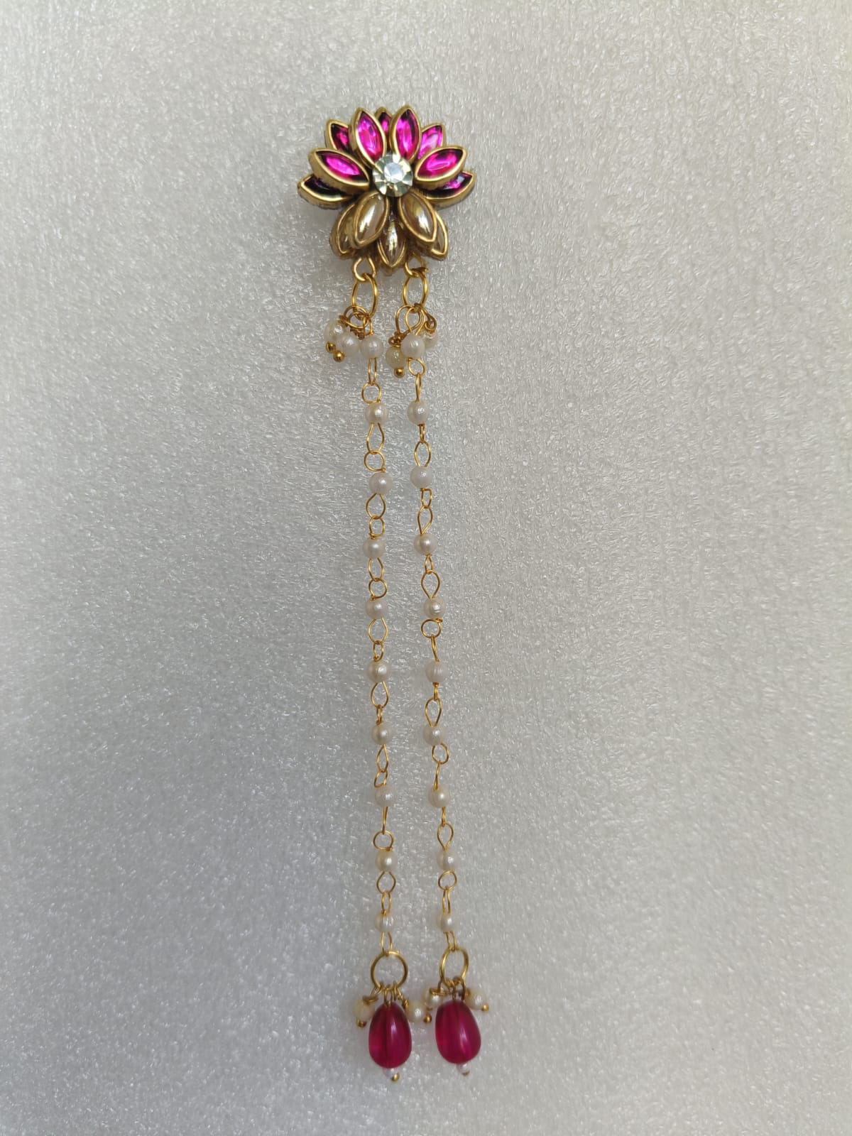 pink lotus hair hook 