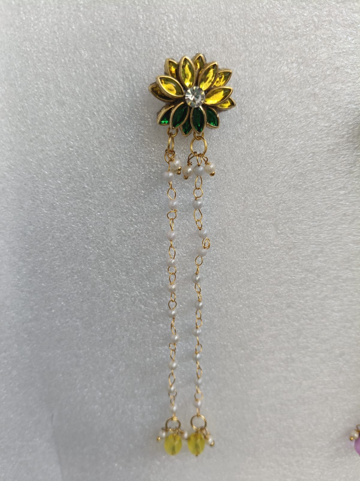 yellow lotus hair hook 