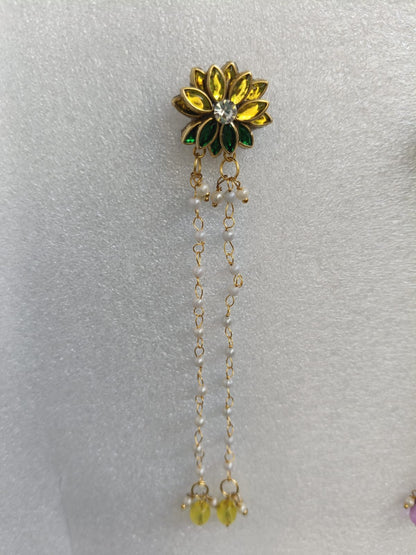 yellow lotus hair hook 