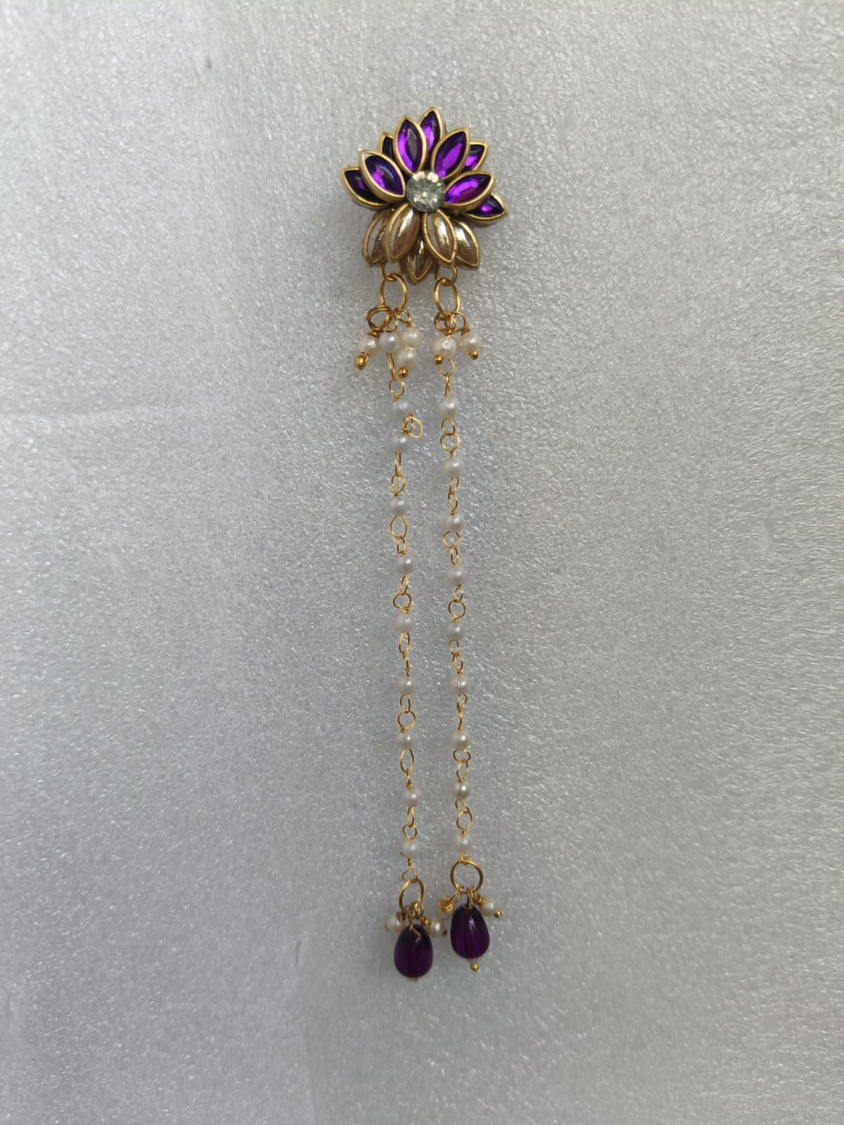 purple lotus hair hook 