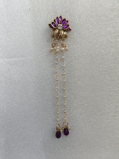 purple lotus hair hook 