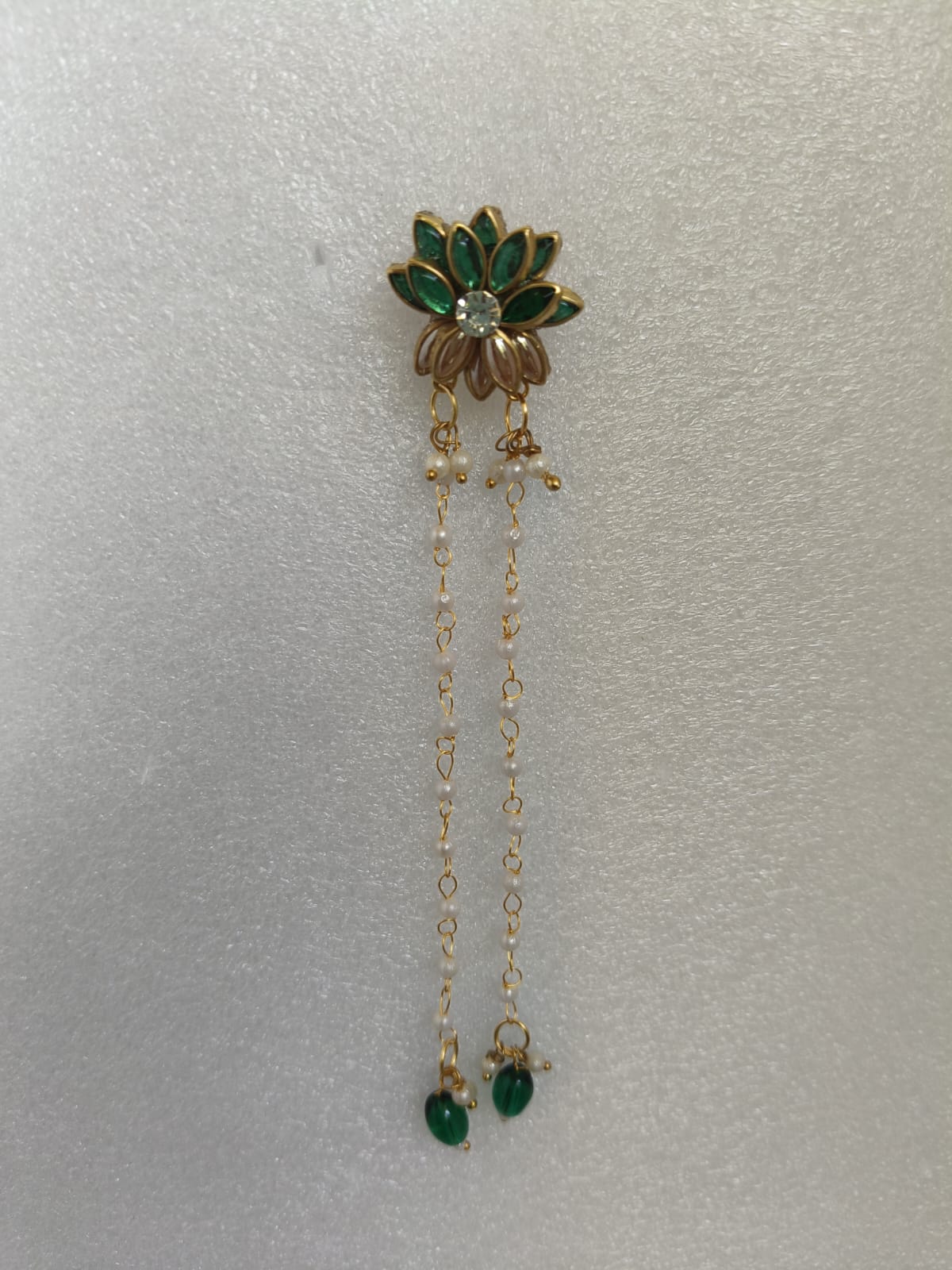 green  lotus hair hook 