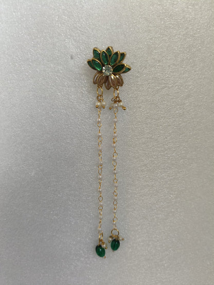 green  lotus hair hook 