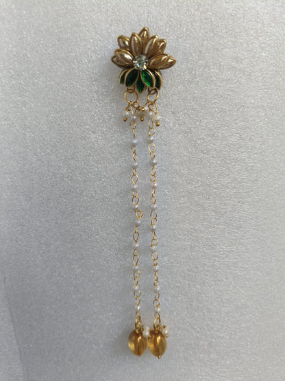 gold lotus hair hook 