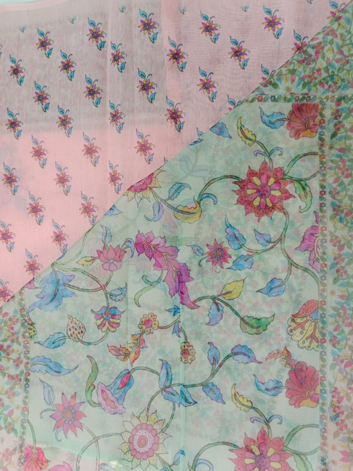 organza embroidery saree