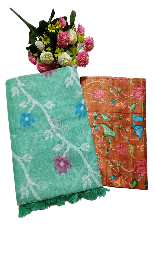 linen saree