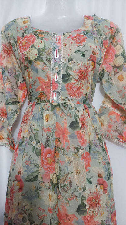 cotton anarkali kurti 