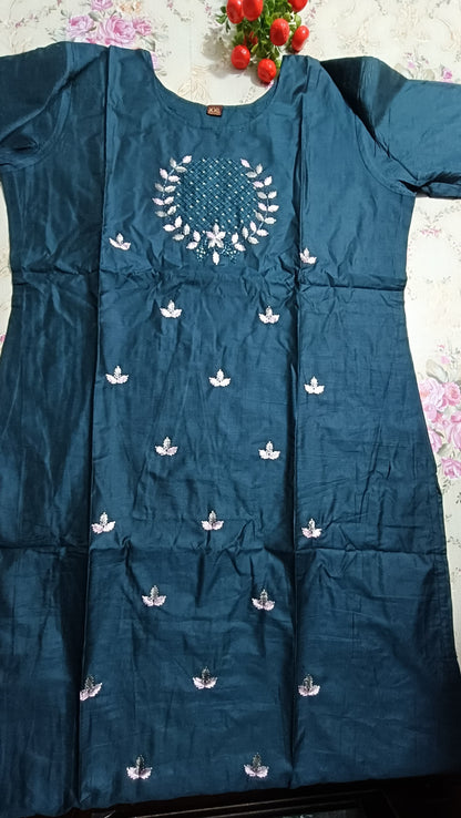 muslin silk kurti 