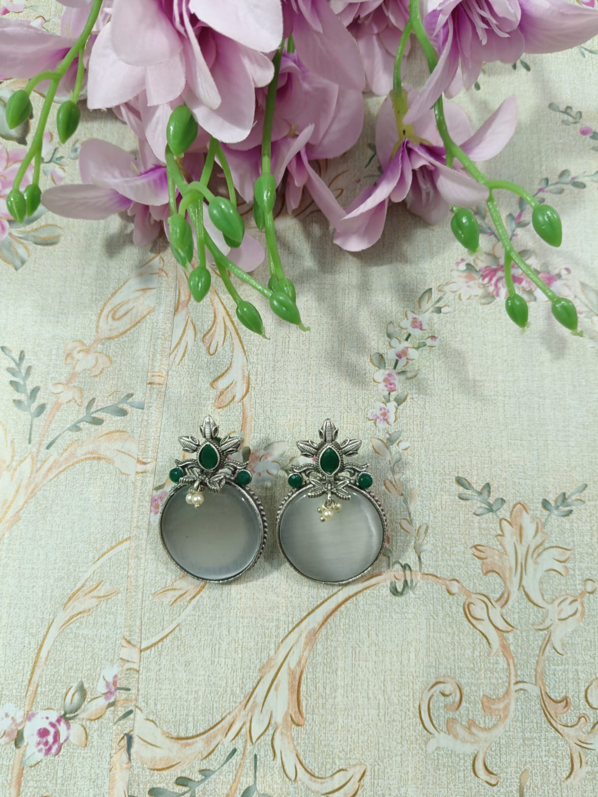 Buy Olivia Circular Studs – Timeless and Chic Earrings Online