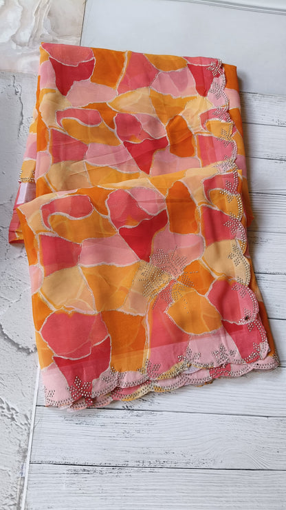 georgette saree sari 