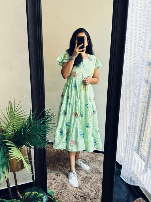 butterfly maska cotton maxi frock