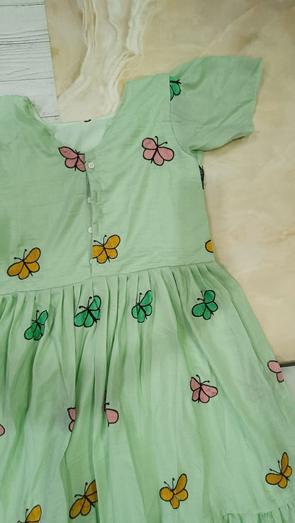 butterfly maska cotton maxi frock
