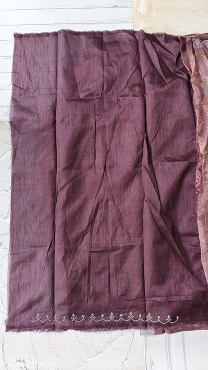 light purple designer saree