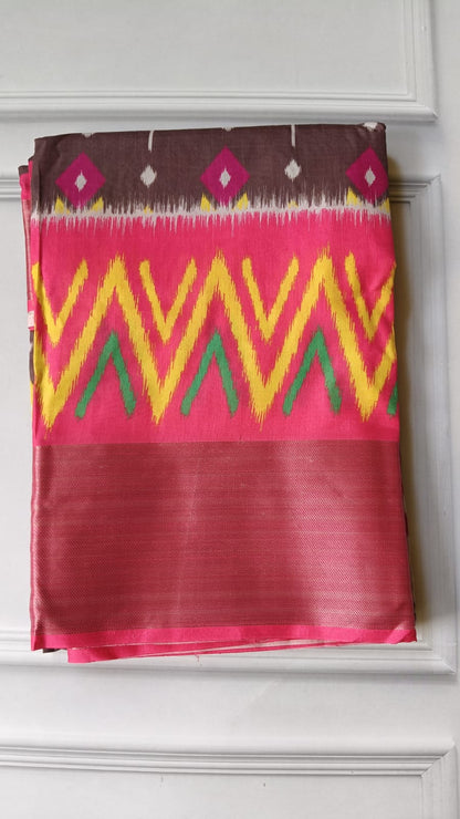 Lightweight Ikkat Dola Soft Silk Saree – Elegant Daily & Festive Wear