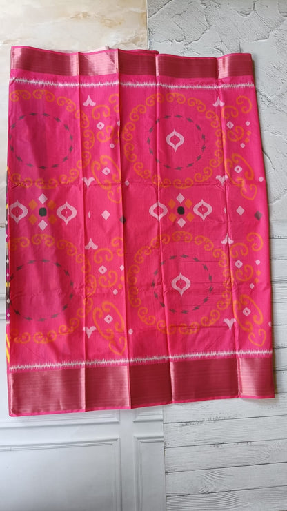 Lightweight Ikkat Dola Soft Silk Saree – Elegant Daily & Festive Wear