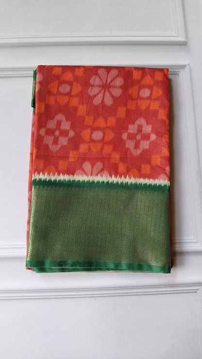 Lightweight Ikkat Dola Soft Silk Saree – Elegant Daily & Festive Wear