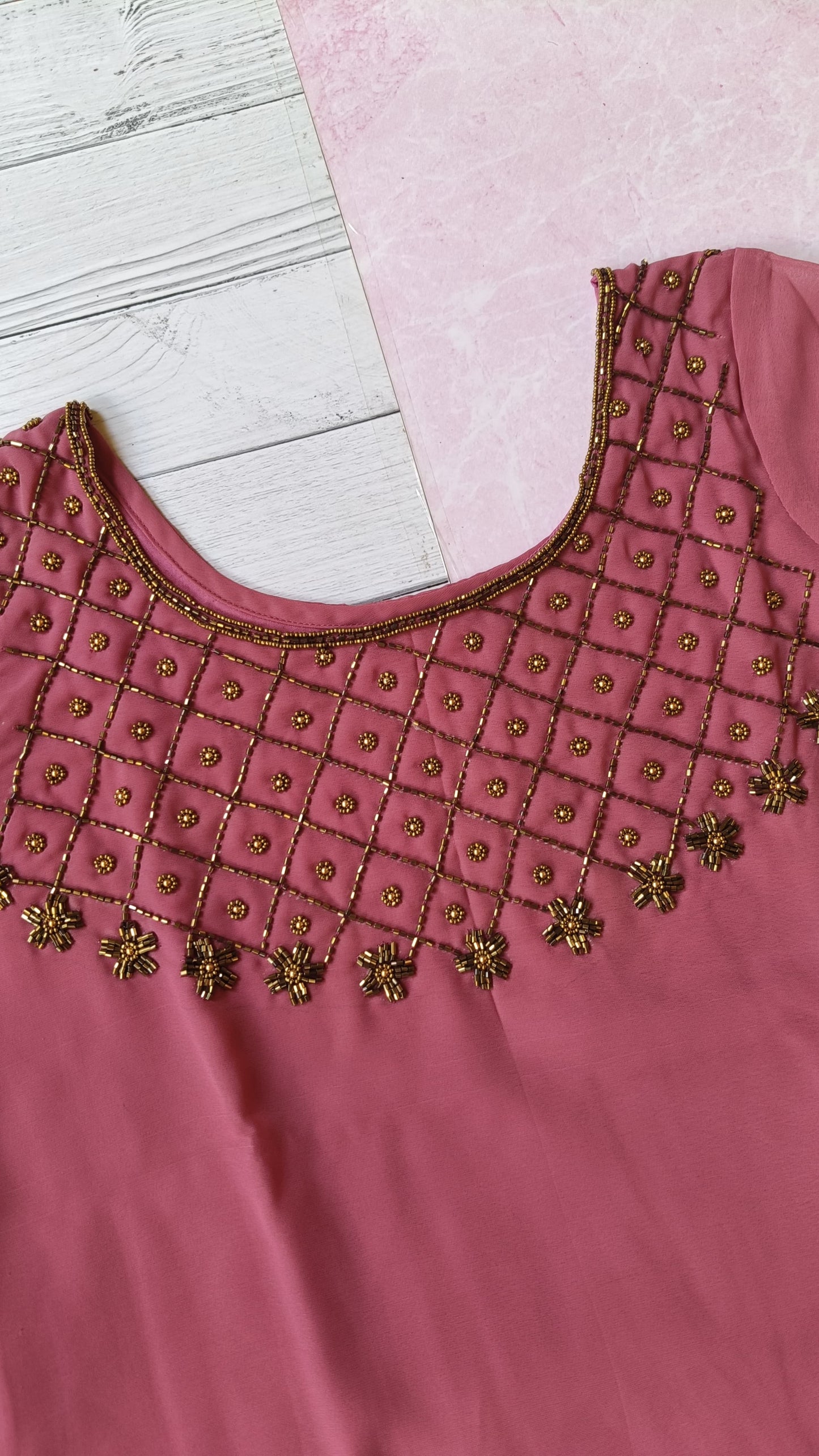 georgette anarkali kurthi