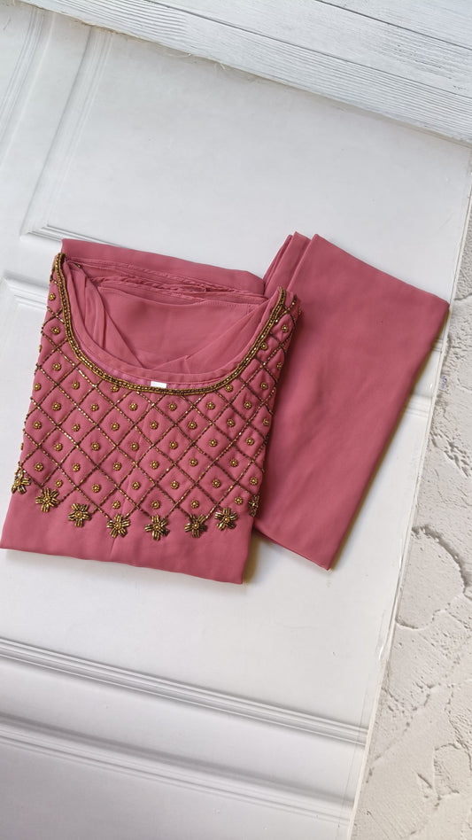 georgette anarkali kurthi