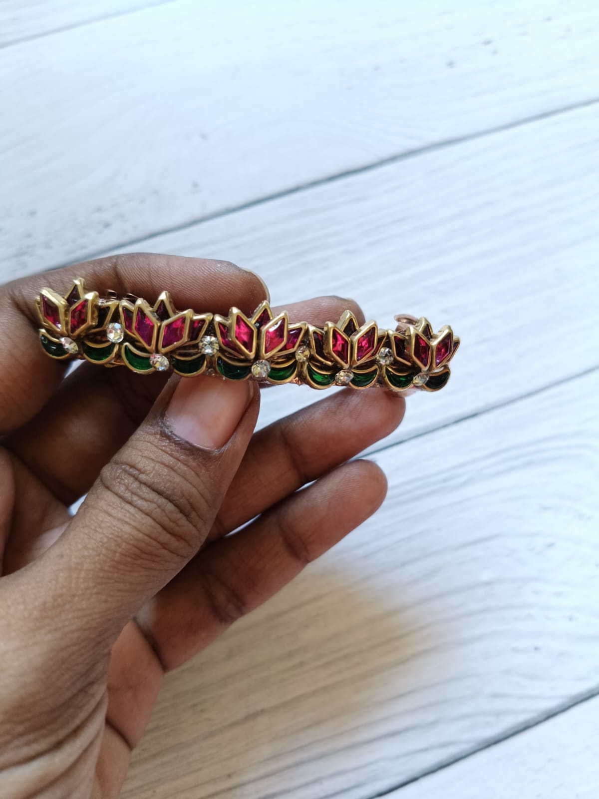pink lotus hair clip